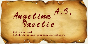 Angelina Vaselić vizit kartica